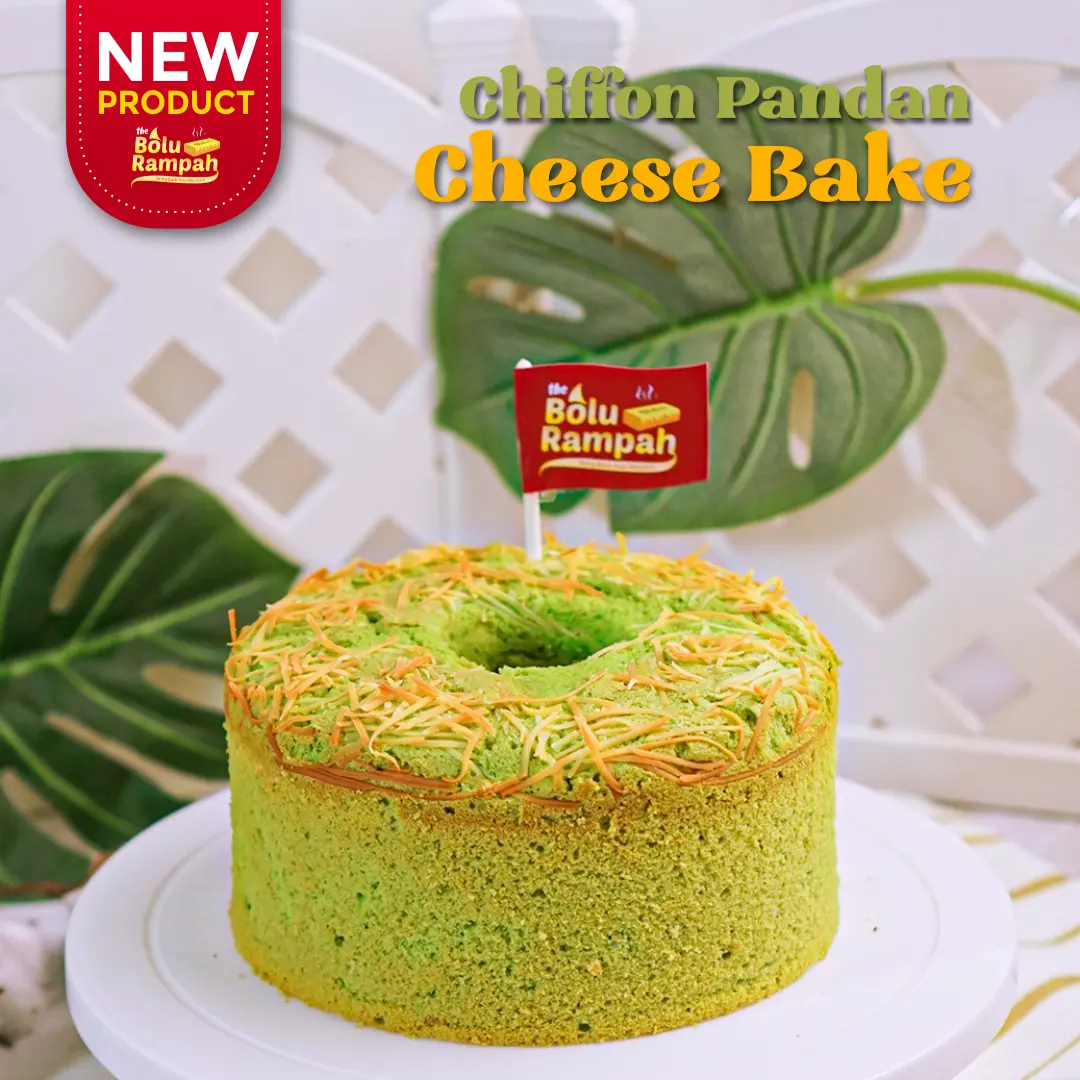 Chiffon Pandan Cheese Baked
